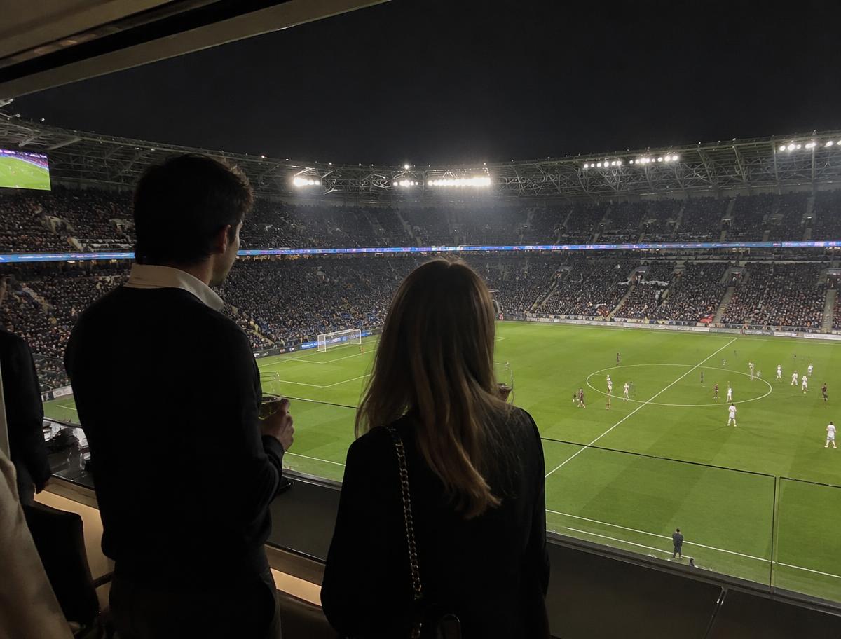 Palco VIP con vistas al estadio